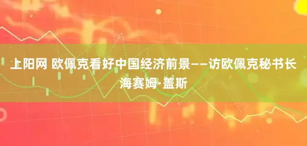 上阳网 欧佩克看好中国经济前景——访欧佩克秘书长海赛姆·盖斯